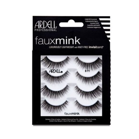 Ardell Faux Mink Lashes With Invisiband 4-Pack | 811 | NEW PRODUCT - Picture 1 of 4